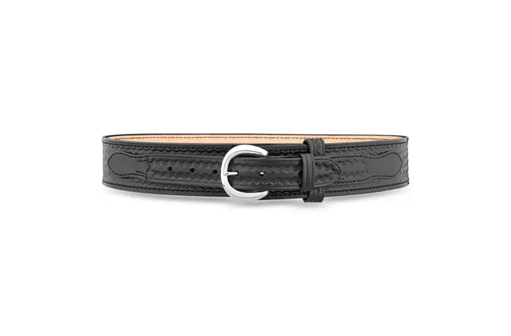DutyMan 2-1/4inch High-gloss Leather River Belt With Nickel Buckle DTY-1131-60-9041